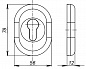 Накладка под Fuaro (Фуаро) цилиндр ESC-12C CP-8 хром (2 шт. в упаковке)